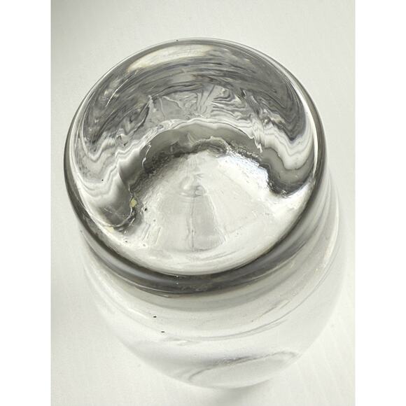 Hadeland Glassverk Norway Etched Glass Vase Wheat Heavy 6" Nordic Vintage - Picture 6 of 7